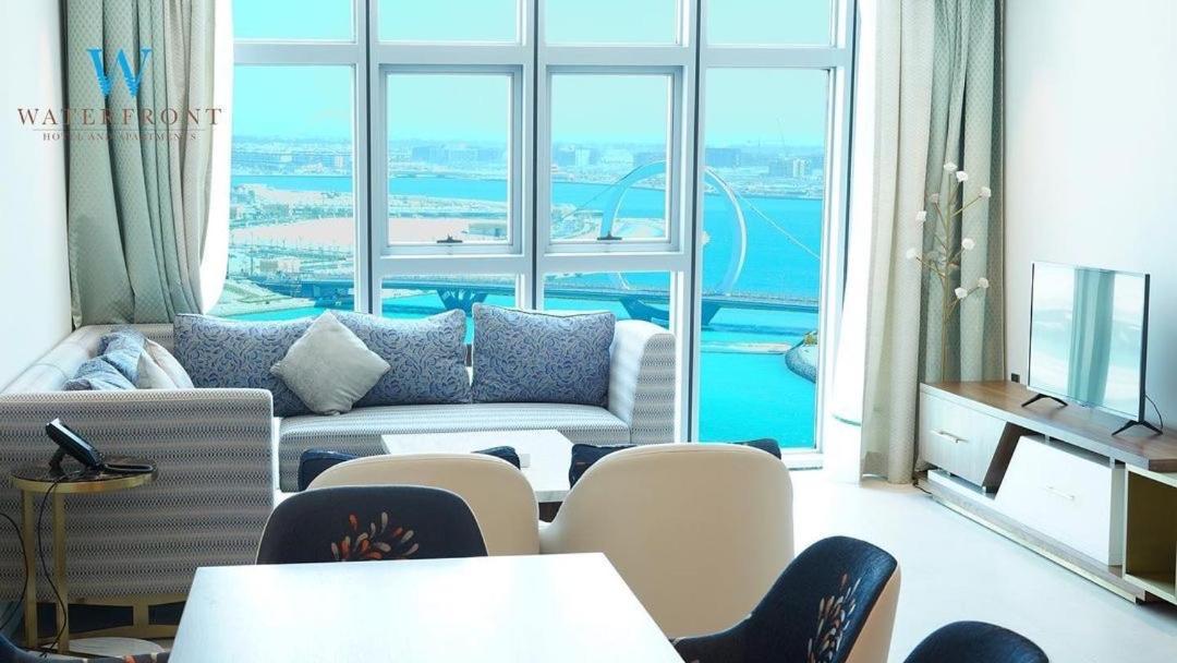 Waterfront Hotel Apartment Lusail Экстерьер фото A living room in a condominium